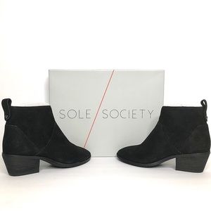 NWT Sole Society Vixen Ankle Black Booties Size 5